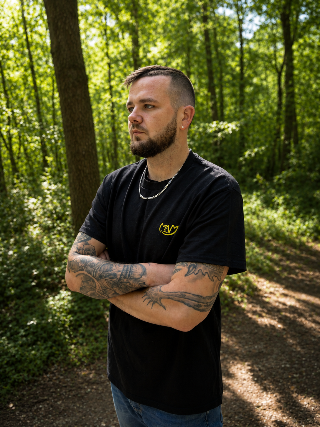 Melony Void Wear | Black T-Shirt & Yellow Logo